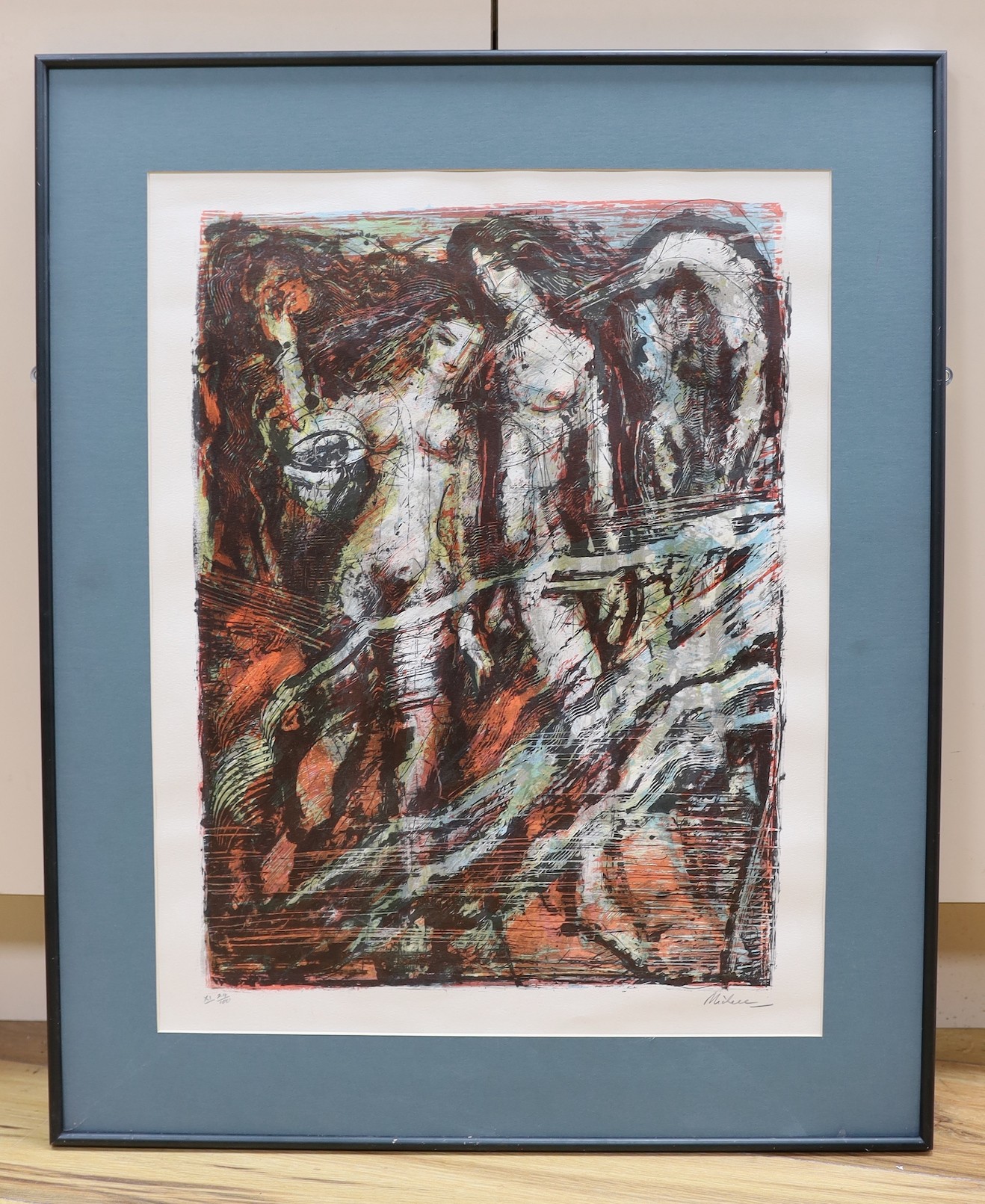 Keith Michell (1926-2015) coloured lithograph, from Shakespeare Series, 24/100, signed, 58 x 45cm